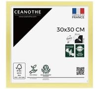 Ceanothe Cadre Photo Doré 30X30 cm - Moderne et Elégant - Convient au A4 - Format Résistant 30X30 cm - Verre acrylique Incassable Recyclé - Fabriqué en France