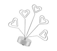 Cadre photo réglable avec fil de fer et base en bois, parfait pour afficher des notes, des invitations, des cartes de vœux, des cartes de fête