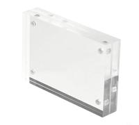 Cadre photo robuste en acrylique avec support magnétique, 8 + 8 mm d'épaisseur, parfait pour des photos de 4 x 6 à 14 photos de 8 x 21 cm, améliorez votre style intérieur (4 x 6 cm)