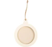 Cadre photo rond avec plaque de protection et cordelette, 24 pièces