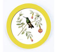 Cadre photo rond suspendu cadre photo bricolage décoration de la maison cadre photo en bois présentoir photo 14 pouces jaune