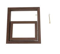 Cadre Photo Rotatif pour Chien, Mettez en Valeur Vos Précieux Souvenirs, Cadre Pendentif en Forme de Cœur Double Face en Bois Massif Robuste pour Les Réunions à Domicile, Les