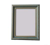 Cadre photo rustique en résine pour photos de 35,6 cm avec option murale ou de bureau, avec éléments de design vintage intemporels (bleu 2)