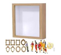 Cadre Photo Shadow Box - Vitrine De Silhouette Du Musée De La Mémoire Familiale, Double Face En Bois | Cadre Profond, Rangement DIY Pour Photos, Fleurs Séchées, Artisanat, Médailles, Bouquet