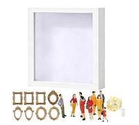 Cadre Photo Shadow Box - Vitrine De Silhouette Du Musée De La Mémoire Familiale, Double Face En Bois | Cadre Profond, Rangement DIY Pour Photos, Fleurs Séchées, Artisanat, Médailles, Bouquet