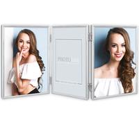 Cadre photo Silvia ZEP métal pour 3 photos 10x15 cm argent brillant dos velours