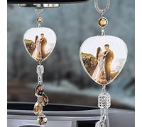 ＨＡＯＡＮＧＺＨＥ Cadre Photo Suspendu pour Voiture personnalisé avec Pendentif Voiture Moulin à Vent en Cristal Bijoux personnalisés rétroviseur Bijoux Suspendus Cadeau d'anniversaire