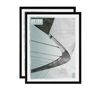 Cadre photo traditionnel noir 17 x 22 cm pour affiches et impressions d'art (lot de 2)
