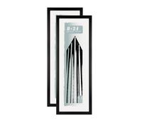 Cadre photo traditionnel noir 8 x 24 pour affiches et impressions d'art (lot de 2)