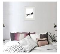Cadre Photo Travel 30x40cm avec Passe Partout Tableau Bois Verre (BLANC)