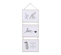 Cadre photo triple en bois à suspendre au mur, conçu pour contenir magnifiquement des photos et créer un point focal moderne dans la décoration d'intérieur (17,8 cm marron)