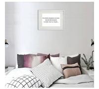 Cadre Photo Un genie sommeille en moi 30x40cm avec Passe Partout Tableau Bois Verre (BLANC) BLANC G