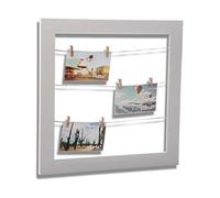 Cadre photo Versa Topeka décoratif pour photo de table ou à accrocher Dimensions (H x L x L) 40 x 5 x 40 cm, bois MDF, Couleur blanc