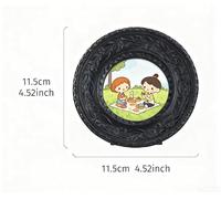 Cadre photo vintage en résine avec des sculptures florales baroques complexes, conçu pour un mur ou une table, parfait pour améliorer la décoration photo avec un charme ancien (7,6 cm)