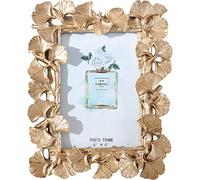 Cadre photo vintage Ginkgo Biloba en résine dorée pour affichage de bureau et montage mural, décoration d'intérieur (15,2 x 20,3 cm)