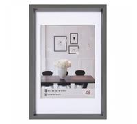 Cadre Photo Walther Design Steel Style (plastique) Avec Passe-partout Blanc 18x24 (passepartout Fenêtre 13x18) Acier