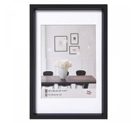 Cadre Photo Walther Design Steel Style (plastique) Avec Passe-partout Blanc 20x30 (passepartout Fenêtre 15x20) Noir