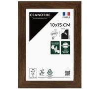 Ceanothe Cadre Photo 10x15 cm en Bois Brun avec Passe-Partout - Convient au A6 et Carte Postale Baguette Fine et Raffiné de la Collection Wild - Verre Acrylique Incassable Fabriqué en France