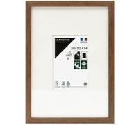 Cadre photo Wild ébène 20x30/A4 cm avec passe-partout 18x24 cm CEANOTHE en résine recyclée Verre acrylique Incassable - Fabriqué en France Brun G