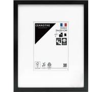 Cadre photo Wild noir 24x30 cm avec passe-partout 13x18 cm CEANOTHE en résine recyclée Verre acrylique Incassable - Fabriqué en France Noir G