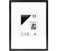 Cadre photo Wild noir 30x40 cm avec passe-partout 15x20 cm CEANOTHE en résine recyclée Verre acrylique Incassable - Fabriqué en France Noir G