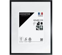 Cadre photo Wild noir 60x80 cm avec passe-partout 40x50 cm CEANOTHE en résine recyclée Verre acrylique Incassable - Fabriqué en France Noir