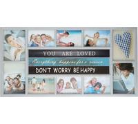 Cadre photo YOU ARE LOVED pour 10 photos 74x38 cm Tableau photo mural Porte-photos