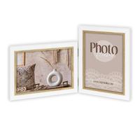 Cadre photo Zep Ayas 2L blanc-brun pour 2 photos 13x18 cm en bois