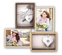 Cadre photo Zep Montreaux multiple en bois pour 4 photos 10x15 cm (33x31 cm)