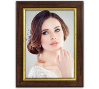 Cadre photo Zep Novara 15x20 cm aspect bois marron