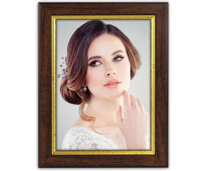 Cadre photo Zep Novara 15x20 cm aspect bois marron