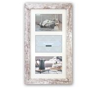 Cadre Photo - ZEP S.r.l. - Nelson 6 3Q - Bois Blanc - Pour 3 Photos 10x15 cm - Rectangulaire