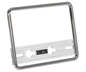 Cadre plaq. immat. fix. rapide 18x14 cm CHROMÉ, IMMATR. SUISSE