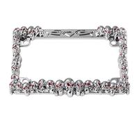 Cadre Plaque D'immatriculation en Plastique, pour Les Réglementations Sud-américaines, Cadre Plaque D'immatriculation Moto Support de Plaque D'immatriculation de Moto(Sliver A)