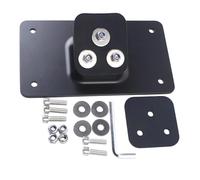 Cadre Plaque immatriculation réglable Support de Plaque d'immatriculation Noir à 3 Trous pour Moto, Compatible avec Harley Sportster, Dyna, Softail, Big Twin, 1973 et Plus
