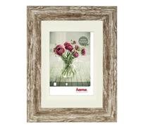 Hama Cadre photo en plastique "Chalet" (cadre de 20 cm x 30 cm, pour les photos de taille 13 cm x 18 cm, polystyrene (PS), verre reflex, avec crochet) Marron