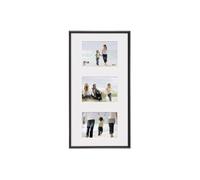 Hama Cadre-galerie photo en plastique Madrid (taille de cadre de 25 cm x 55 cm, taille de la photo de 13 cm x 18 cm, 3 photos par cadre, à accrocher, élégant, simple, classique) Noir
