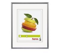 Hama Cadre photo en plastique "Décor Sevilla" (taille du Cadre de 28 x 35 cm avec bordure de 9 mm x 17 mm, pour une photo de 18 x 24 cm) Argent Mat