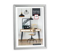 Cadre plastique ZEP New Easy 20x30 cm argenté profilé bloc avec verre clair