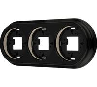 Cadre porcelaine rétro apparent 3x I QR1 noir