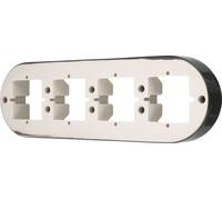 Cadre porcelaine rétro apparent 4x I PR1 gris foncé