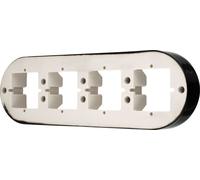 Cadre porcelaine rétro apparent 4x I PR1 noir