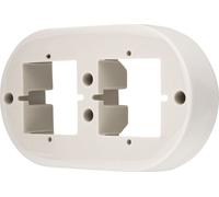 Cadre porcelaine rétro apparent double I PR1 blanc
