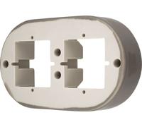 Cadre porcelaine rétro apparent double I PR1 gris-beige