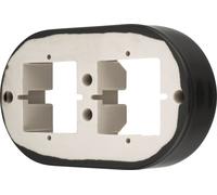 Cadre porcelaine rétro apparent double I PR1 gris foncé