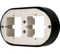 Cadre porcelaine rétro apparent double I PR1 noir
