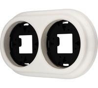 Cadre porcelaine rétro apparent double I QR1 blanc