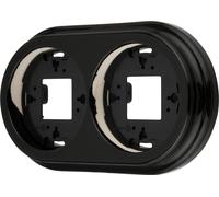 Cadre porcelaine rétro apparent double I QR1 noir