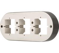 Cadre porcelaine rétro apparent triple I PR1 gris-beige