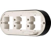 Cadre porcelaine rétro apparent triple I PR1 noir